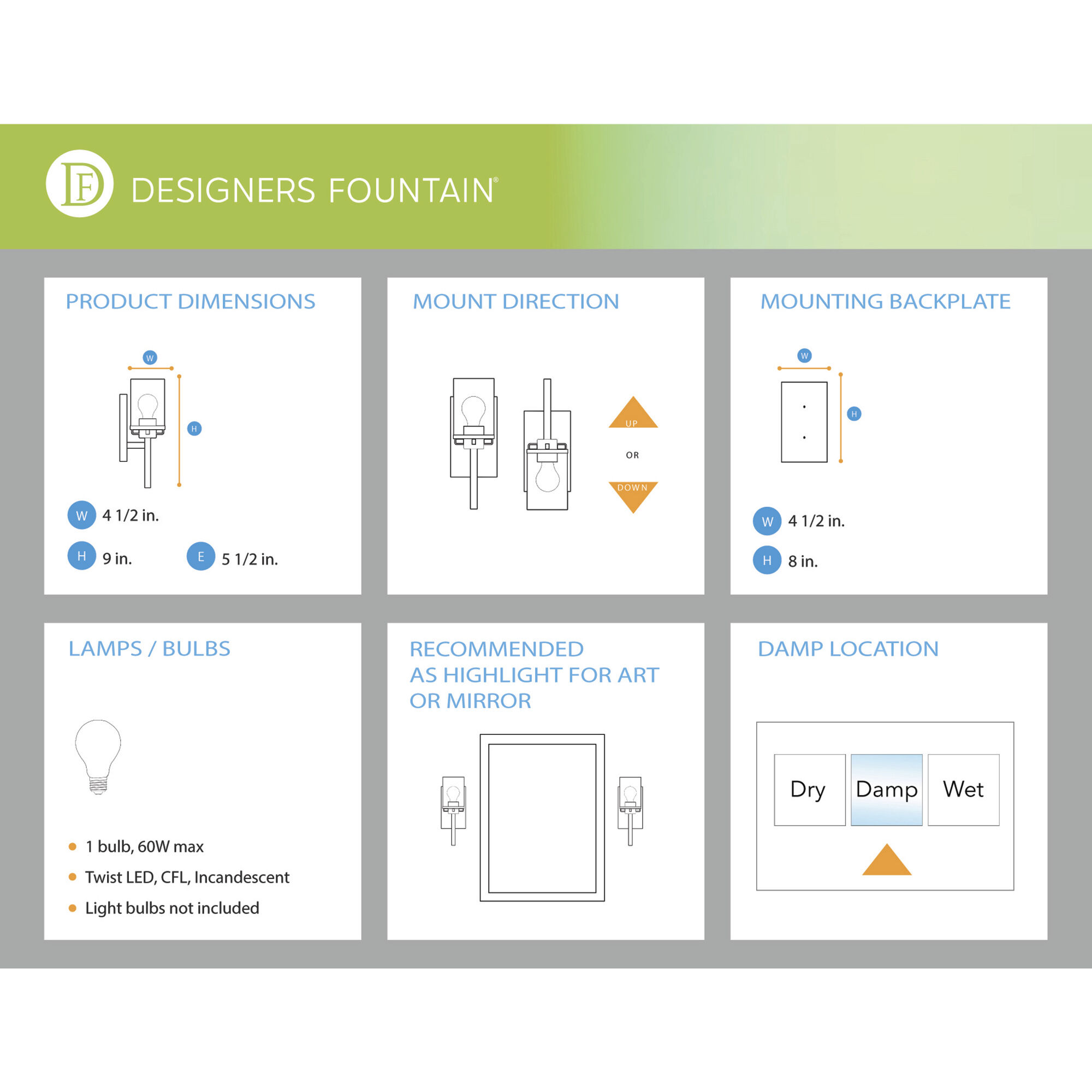 Carmine 1 Light 6 inch Brushed Nickel Vanity Light Wall Light